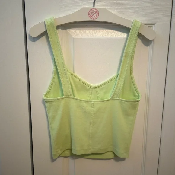 Aerie Green Corset Crop Top - Picture 3 of 4